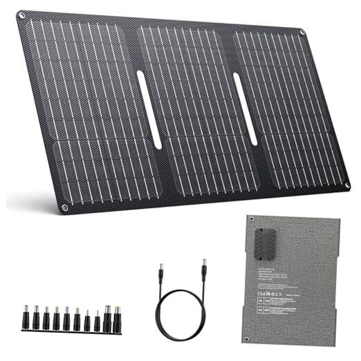 30W Solar Panel Charger YT30 Foldable Solar Panel IP65 Waterproof Gray – Gray