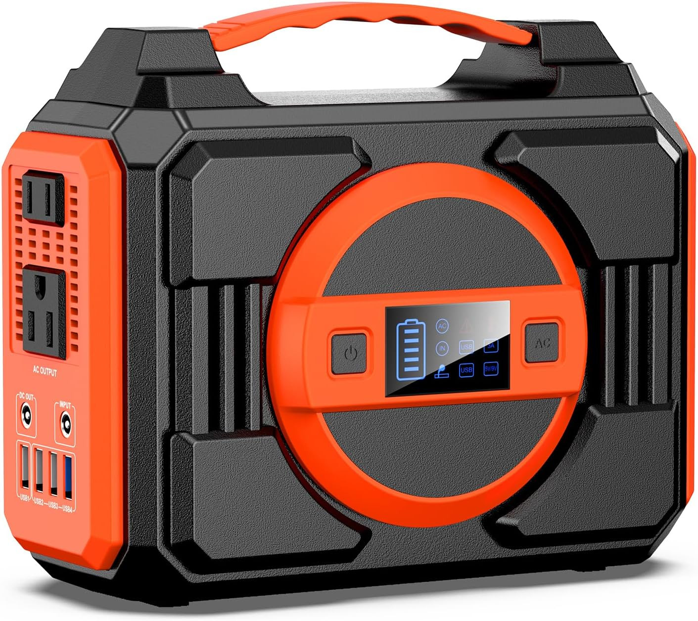 Portable Power Station 300W, Outdoor Solar Generator Backup Battery Pack 220Wh/6