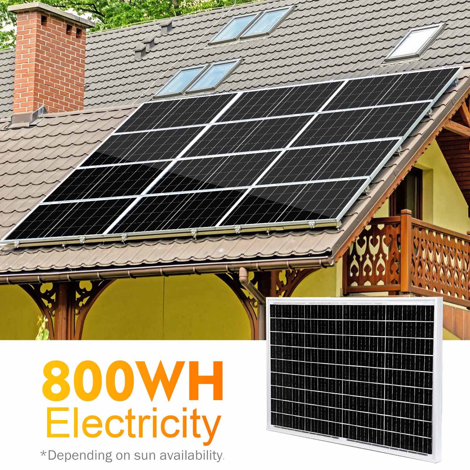 PFCTART 600W Solar Panel 100W 12V Mono PV Module Off Grid RV Boat Battery Charge