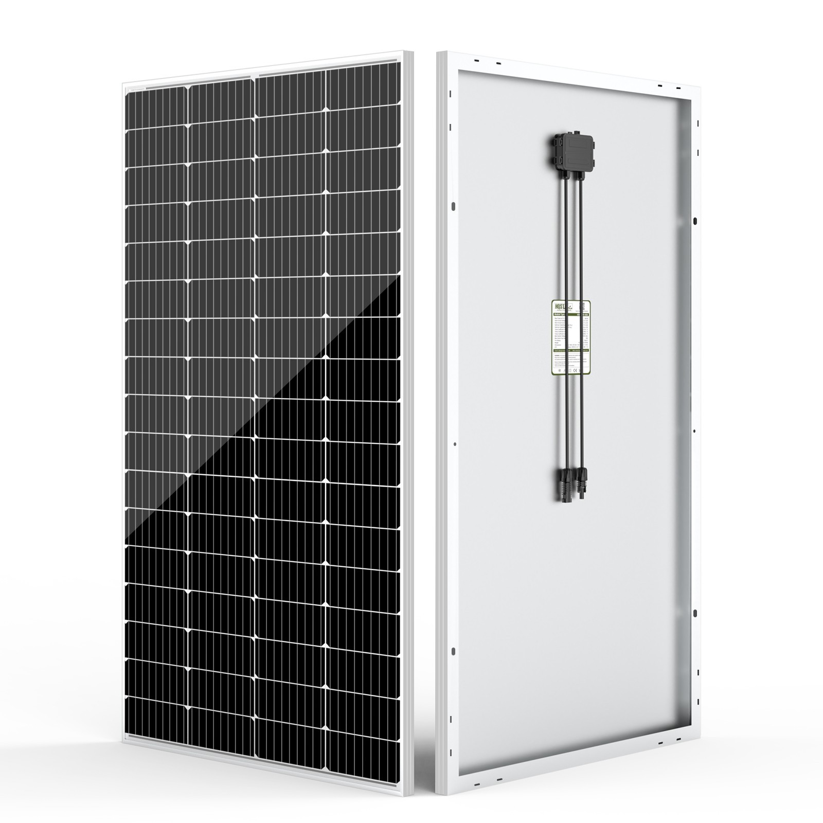 HQST Solar Panel 200 Watt 12 Volt, High-Efficiency Monocrystalline PV Module