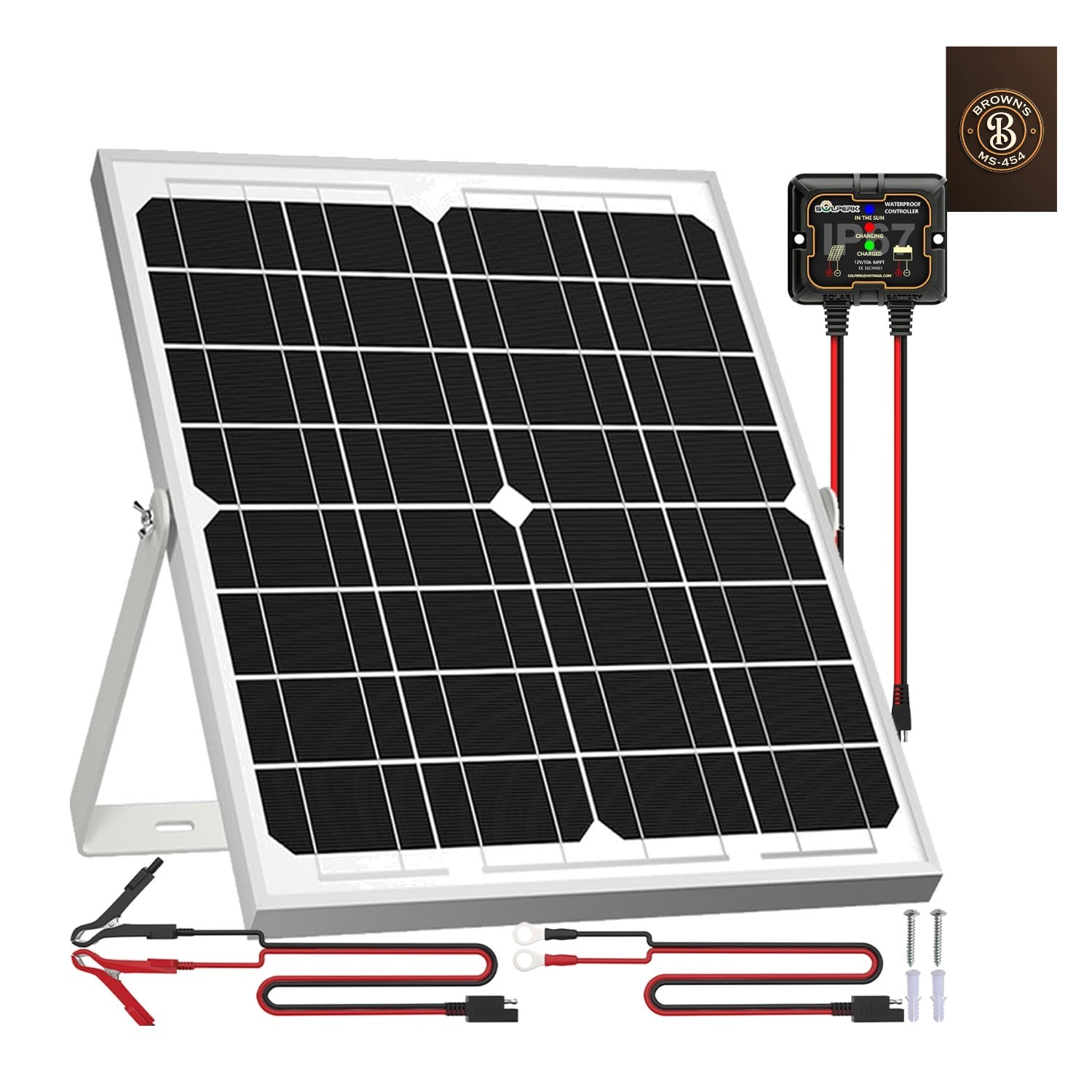 Solar Panel Kit 20W 12V, Waterproof Solar Battery Trickle Charger Maintainer …