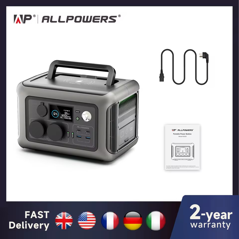 Allpowers Power Station R600, 299Wh LiFeP04 Battery for Outdoor Camping RV Home