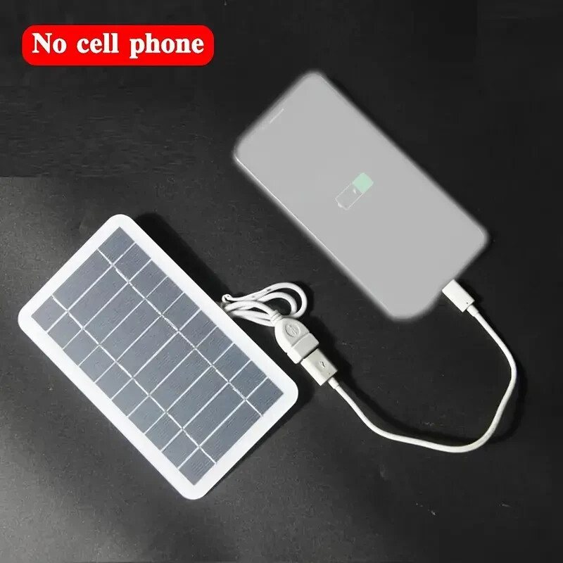Solar Panel Output USB Outdoor Portable Solar System 5V 2W Mobile Phone Charger.