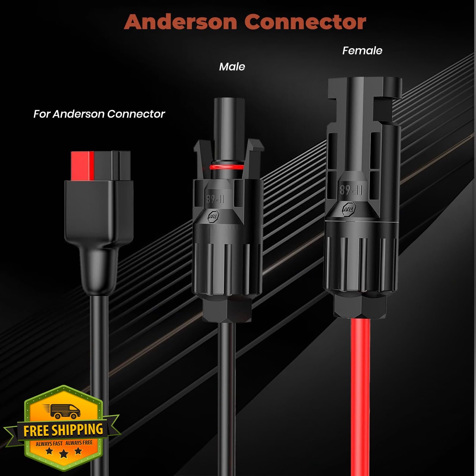 FlexSolar 14AWG Solar Charge Cable Anderson DC5521 DC7909 XT60