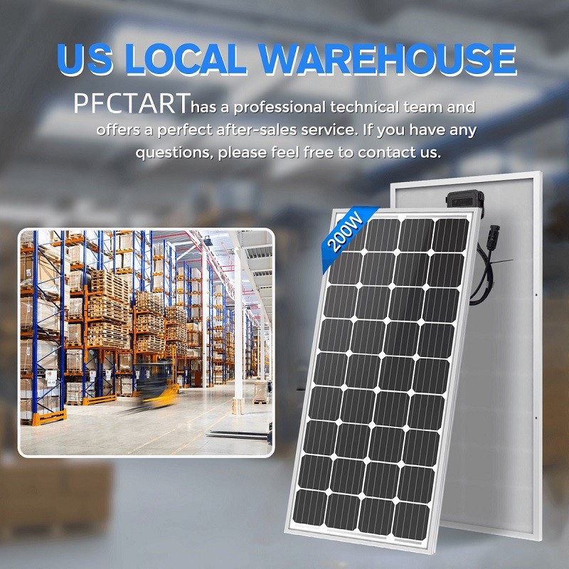 200W Watt Mono Solar Panel 12V Battery Charger Home Boat Camp RV Off Grid Charge