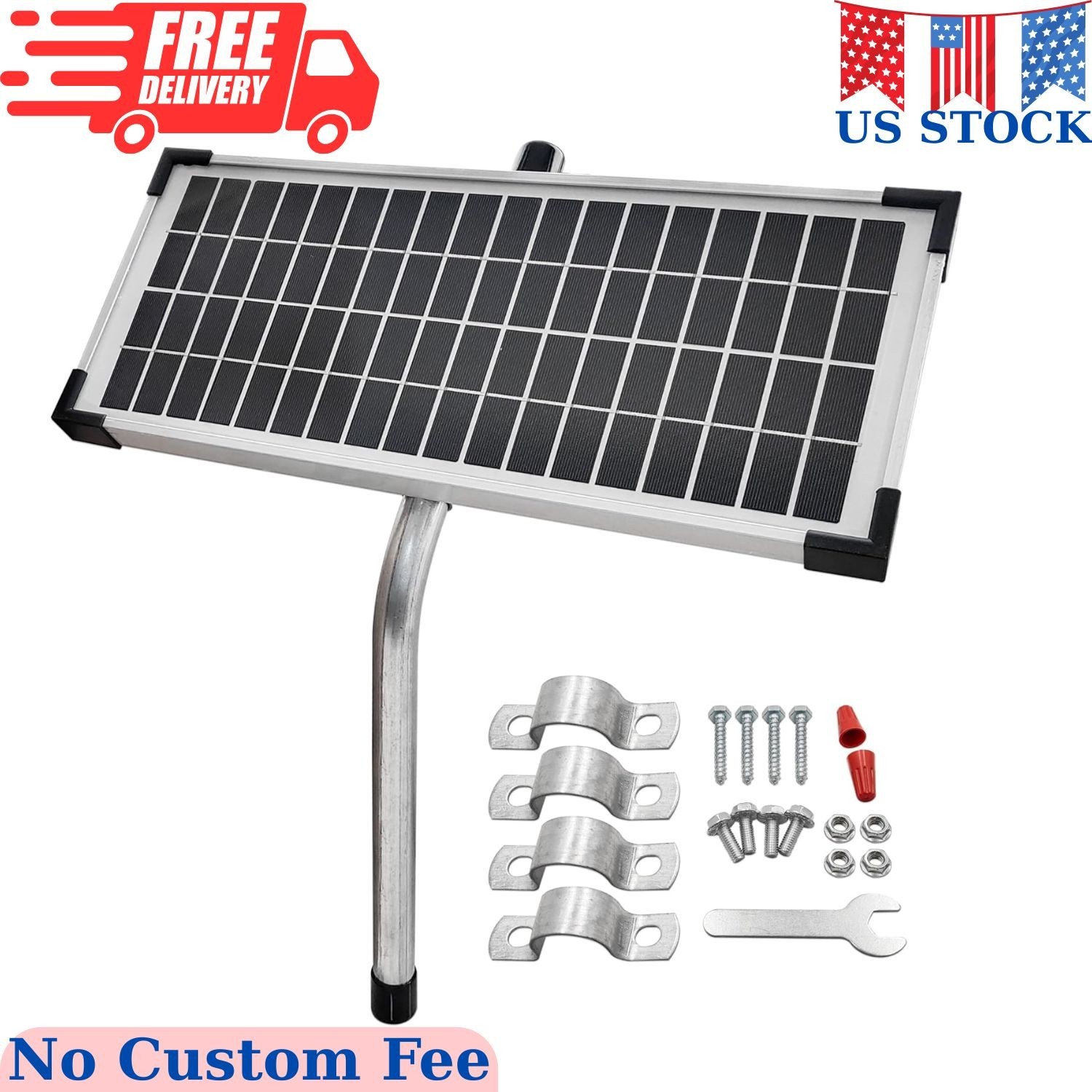 FM123 Solar Panel Kit,Compatible with Mighty Mule Automatic Gate Openers,10 W