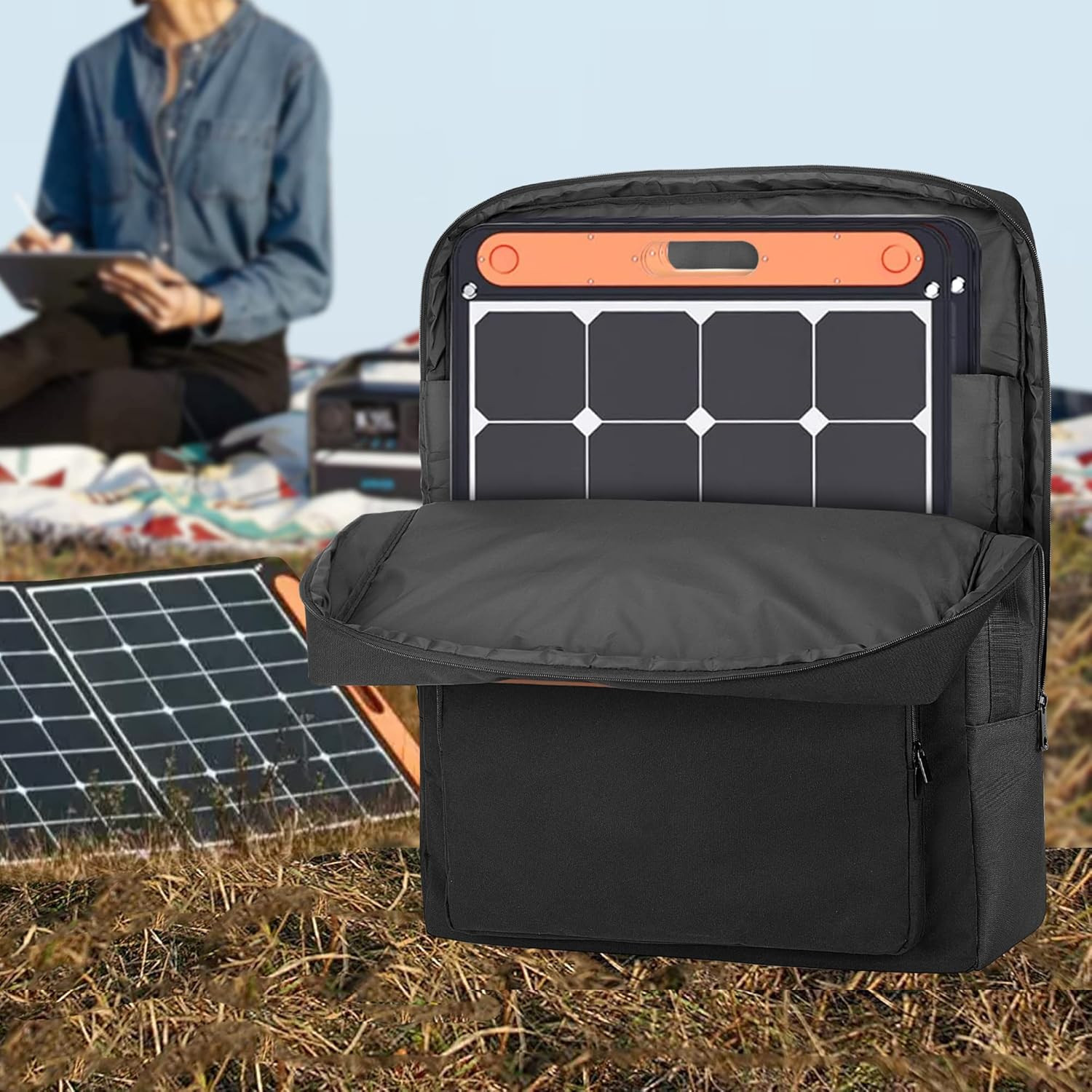 Solar Panel Storage Bag Compatible with Jackery SolarSaga 100W 100X 200W,Padded