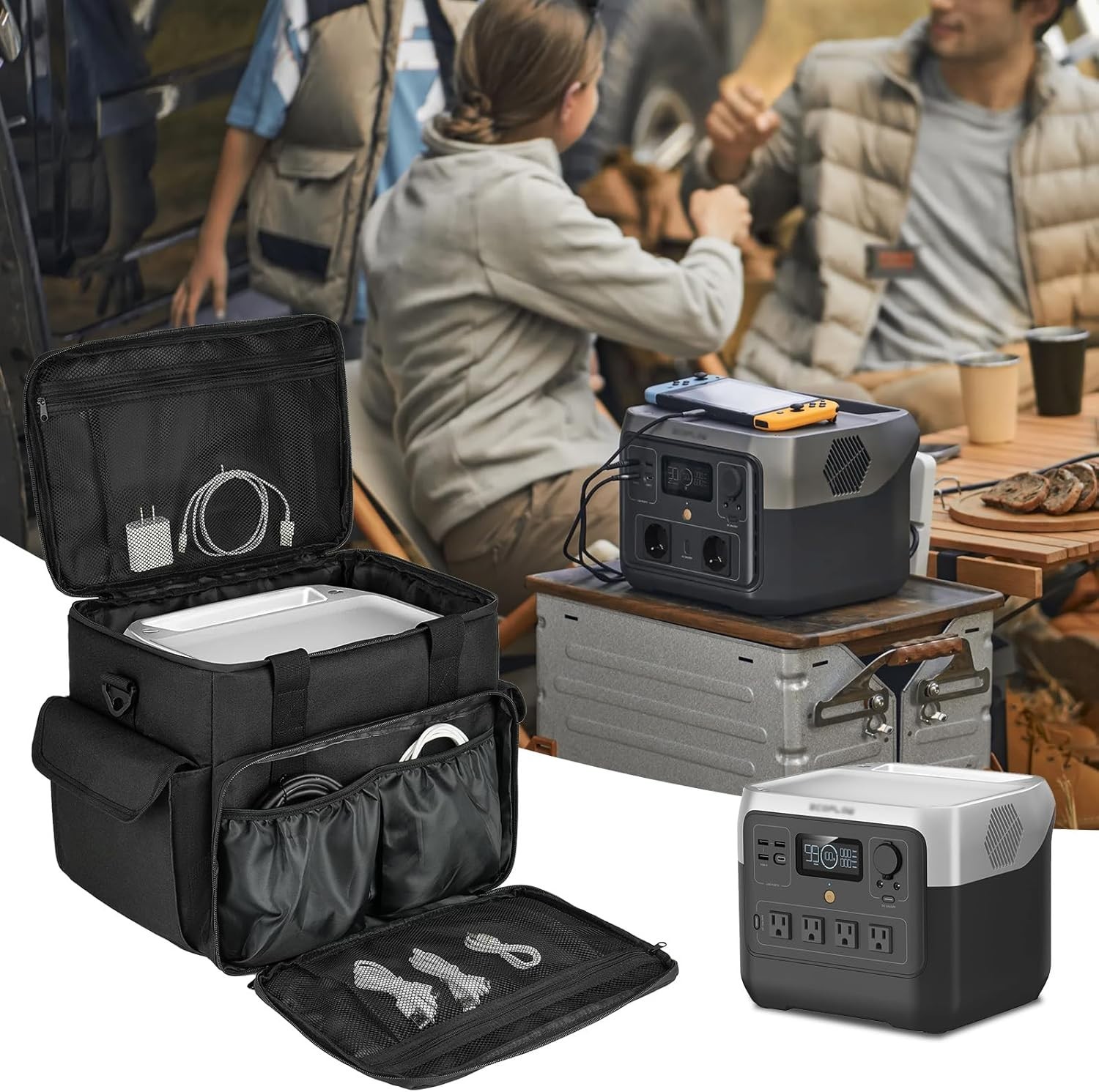 Multi-Functional Carry Bag for BLUETTI & Jackery Power Stations, 12.5″ Size