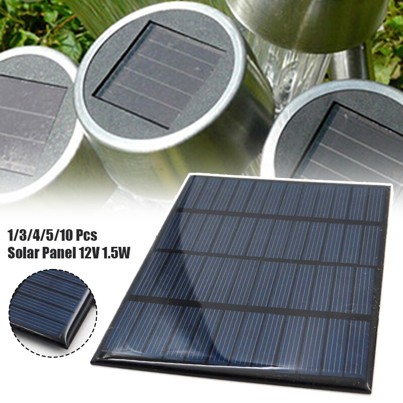1/3/4/5/10 Pcs 12V 1.5W Mini Power Solar Panel DIY Small Cell Module Charger