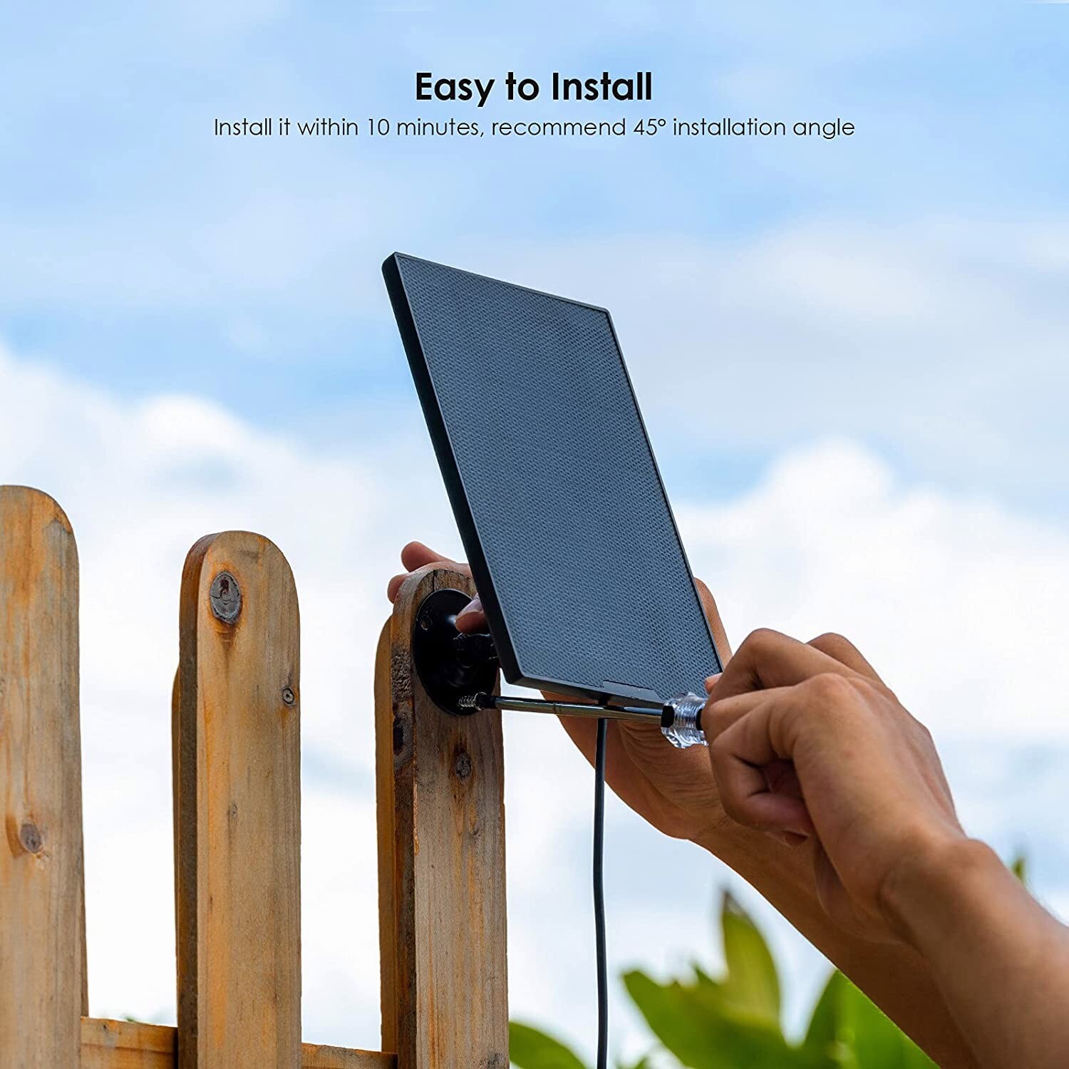 ieGeek Solar Panel for Security Camera CCTV ,Panel with 3m Micro USB Cable