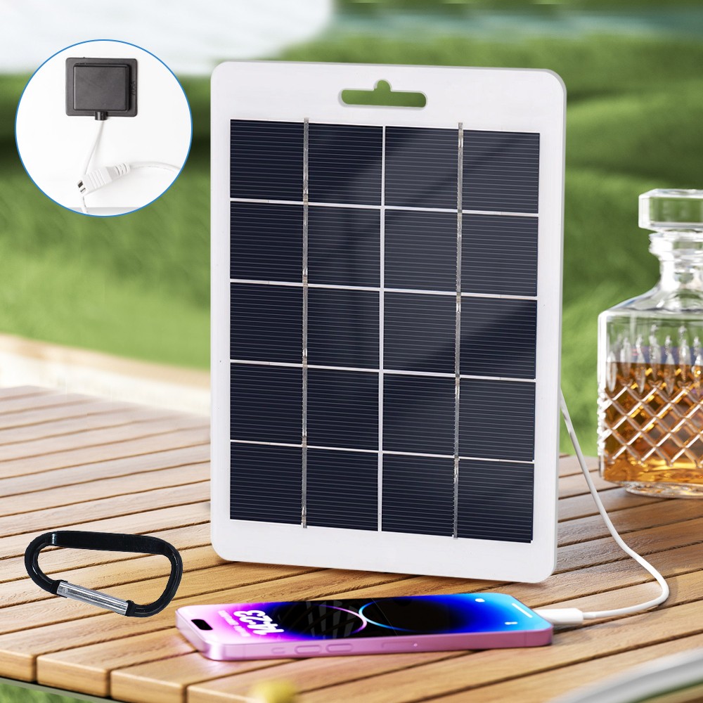 10W Solar Panel 5V Solar Battery Charger Camping Hiking Phone Charger Maintainer