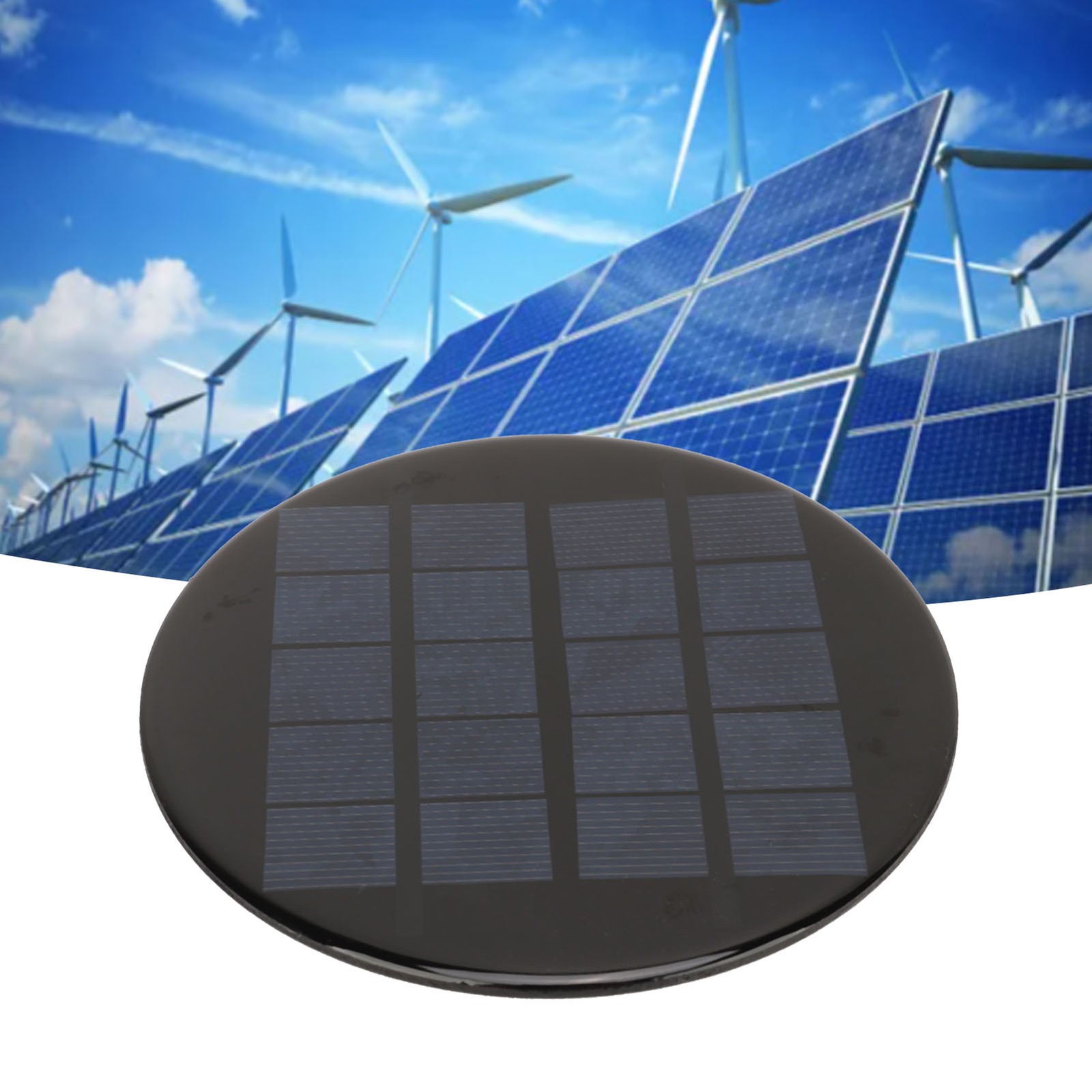 Mini Round Solar Cell Panel With High Efficiency Polycrystalline Silicon NEW