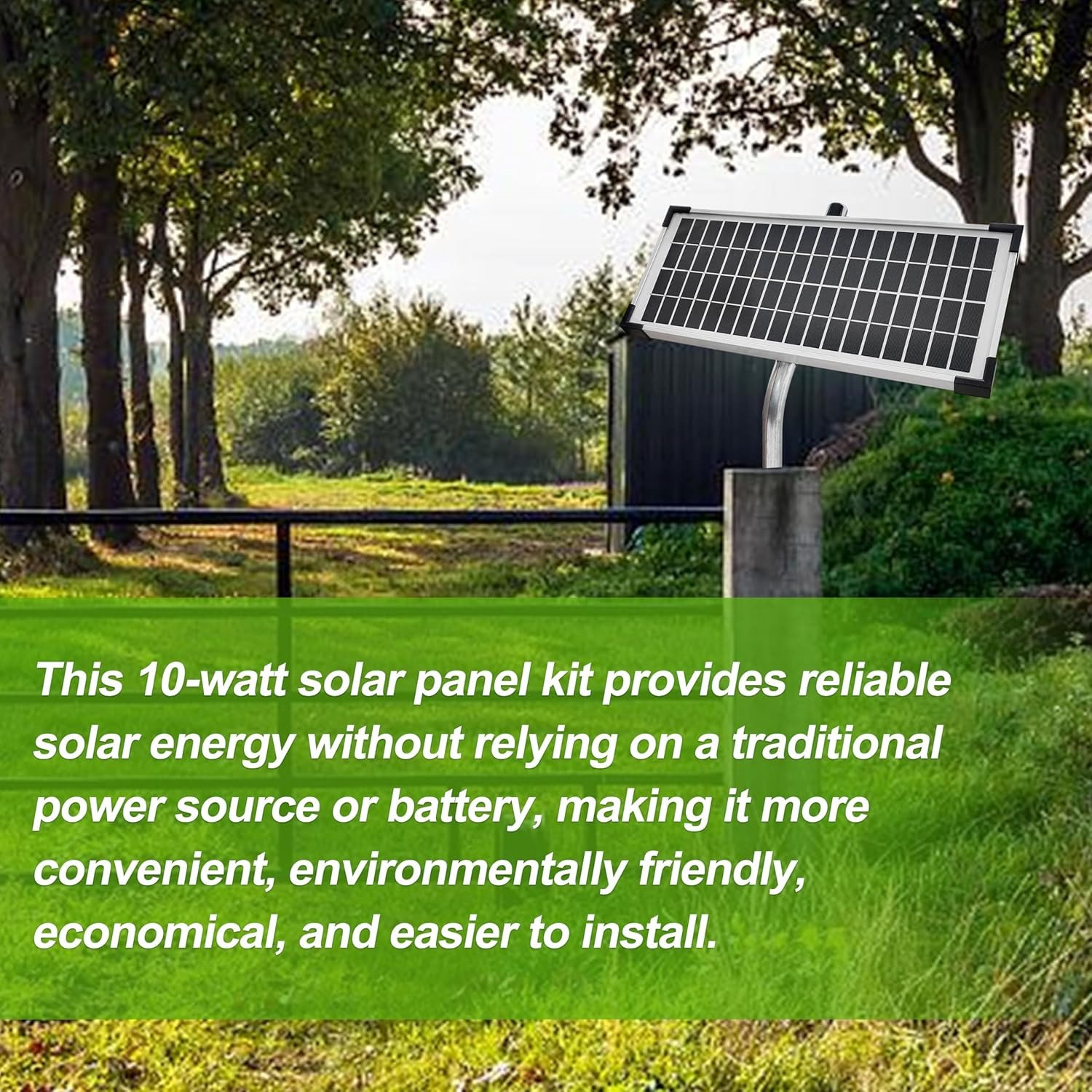 Solar Panel Kit FM123 Compatible with Mighty Mule Automatic Gate Openers | Compa