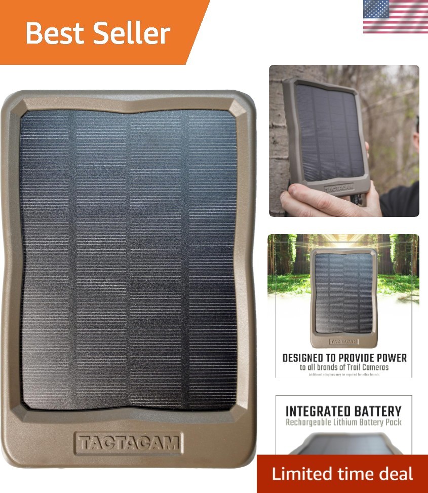 Reveal Solar Panel for Cellular Trail Cameras – High Efficiency, USB Connecto…