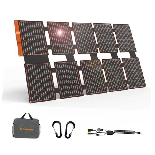 Portable Solar Panels Chargers with PD3.0 USB-C,QC3.0 USB-A and DC 100W