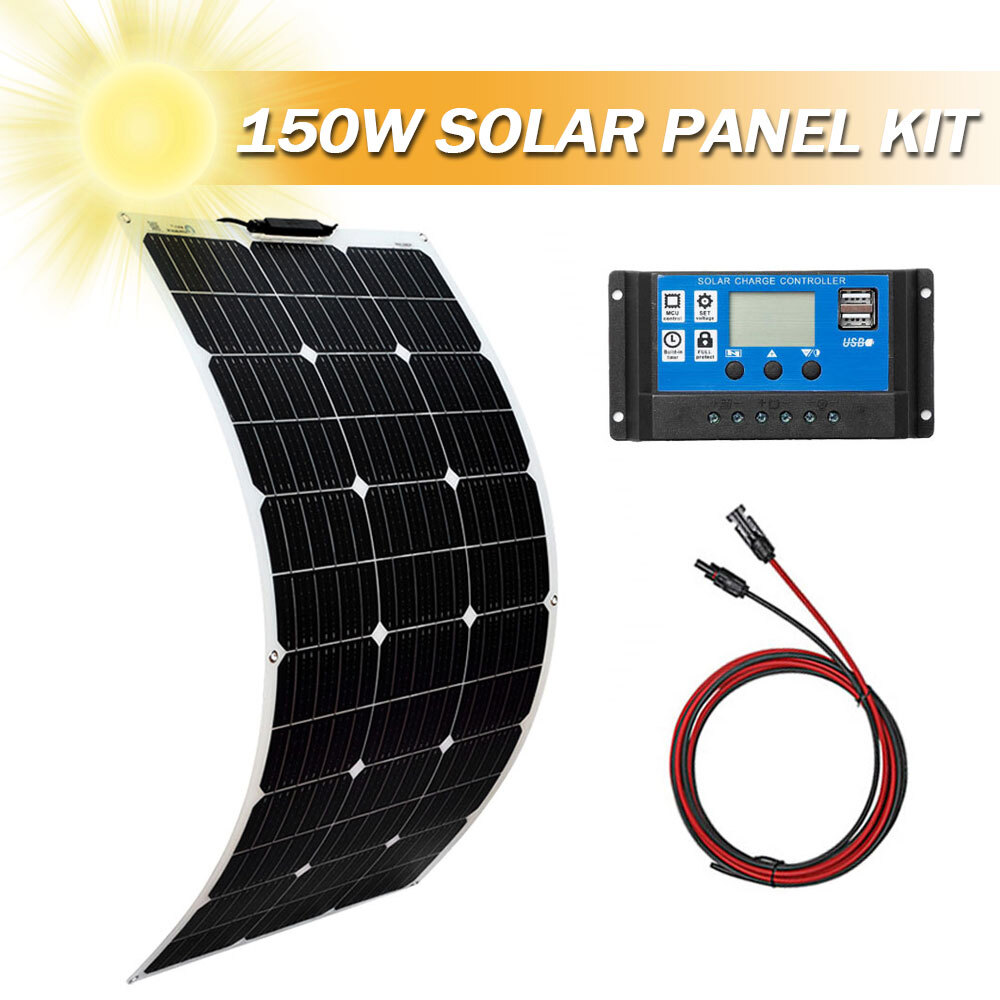 300W Kit de panel solar de Cargador de batería de 12V 40A Controlador Caravana