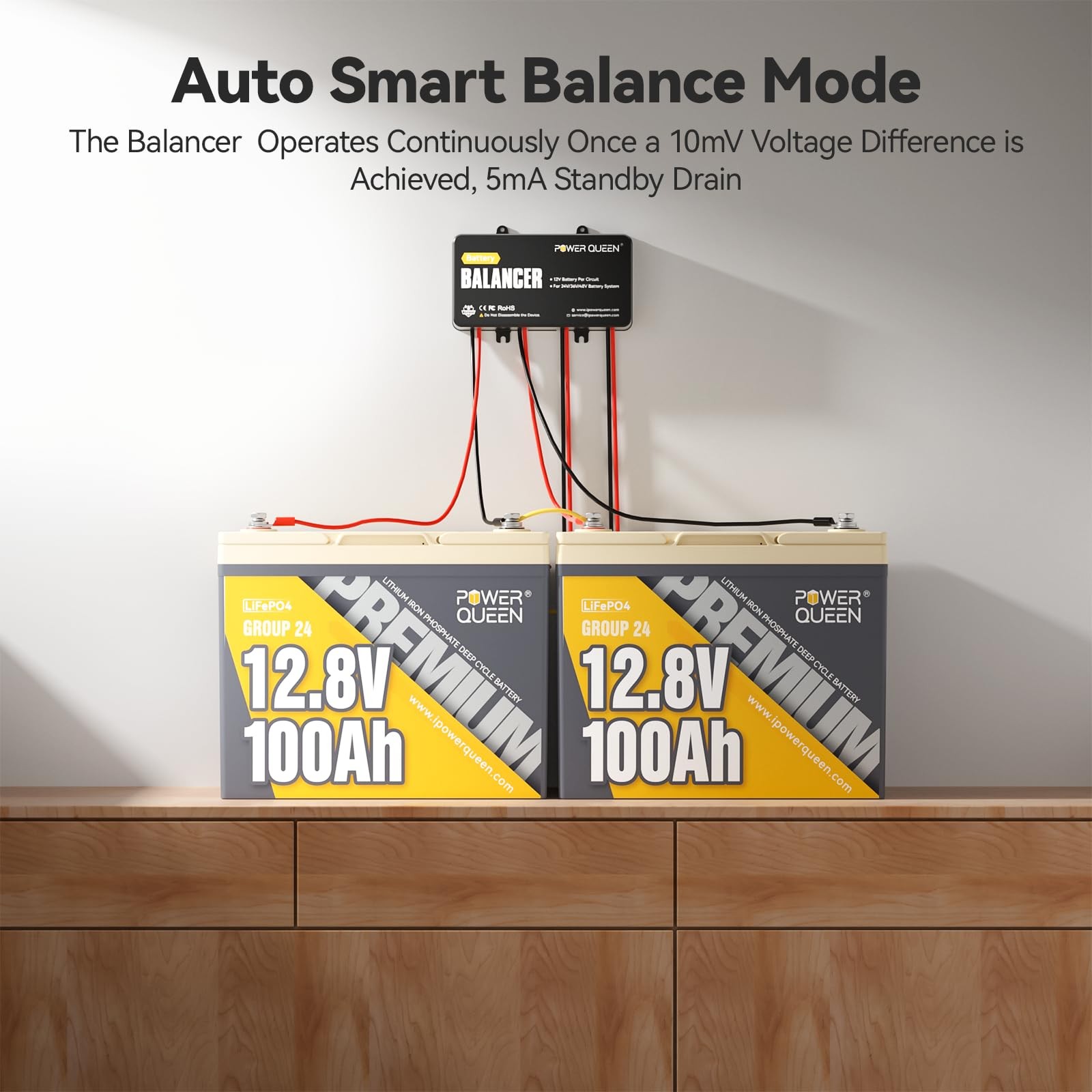 Battery Balancer 48V (4 * 12V) Battery Equalizer for 24V/36V/48V Batteries Ba…