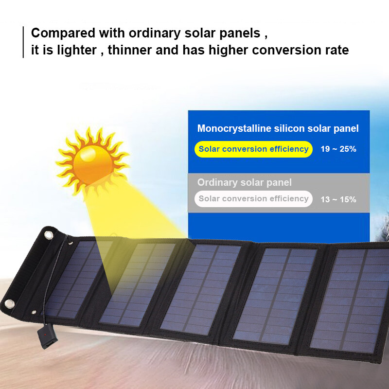 Portable Folding Solar Panel Camping Cell Phone Charger Solar Charging Panel