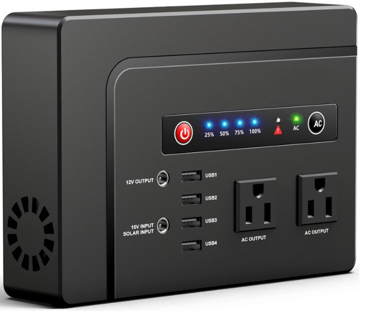 Estación de Energía Portátil 200W 146Wh Solar con 2 AC para Camping, Nuevo