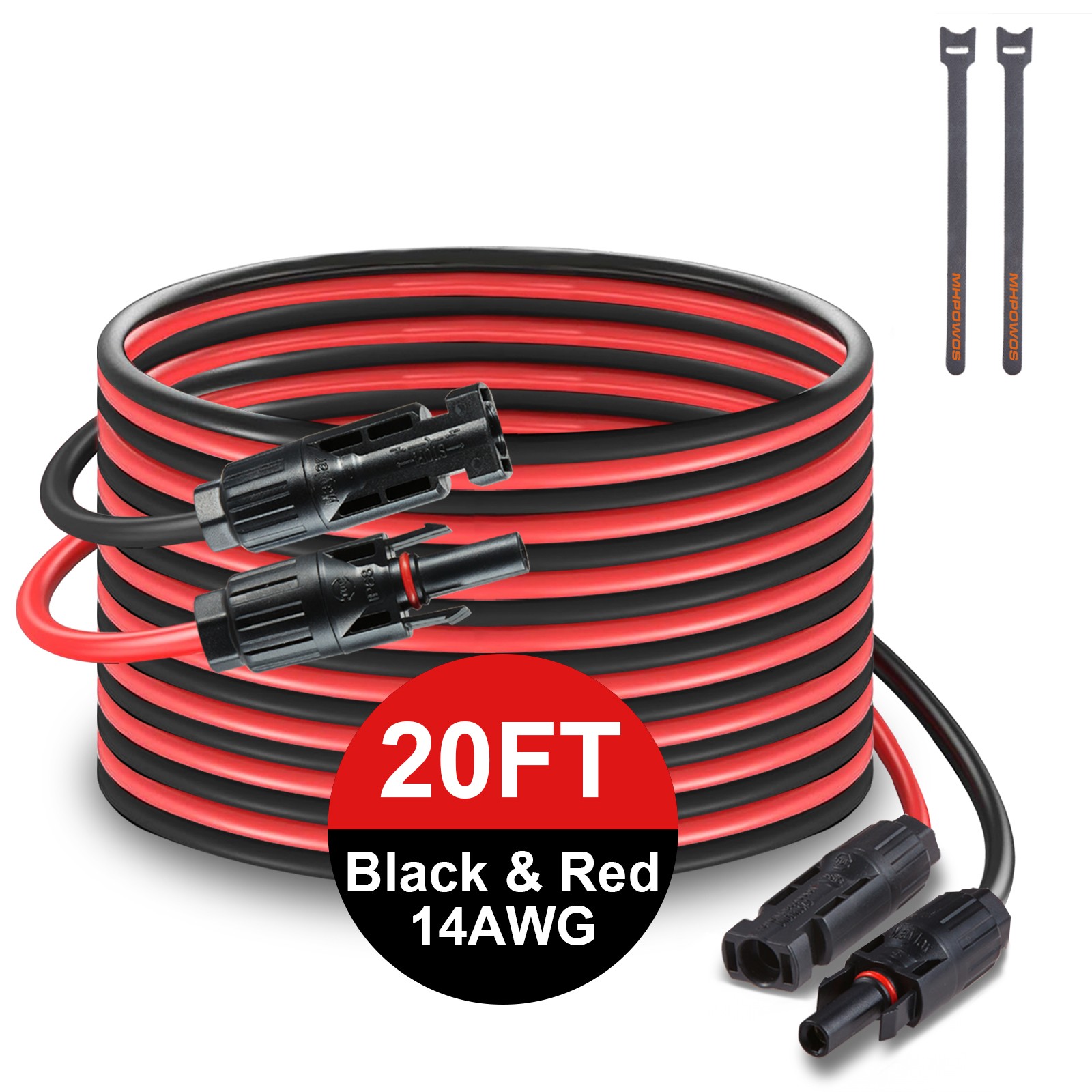 20ft solar panel Extension Cable 11ft 14AWG Solar to XT60 Connectors New 3 style