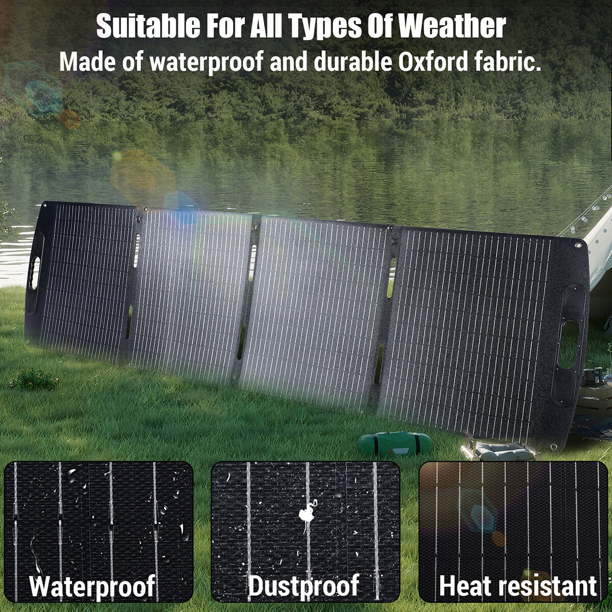 Foldable Portable Solar Panel 100W 200W 400W for Power Station Camping RV Home