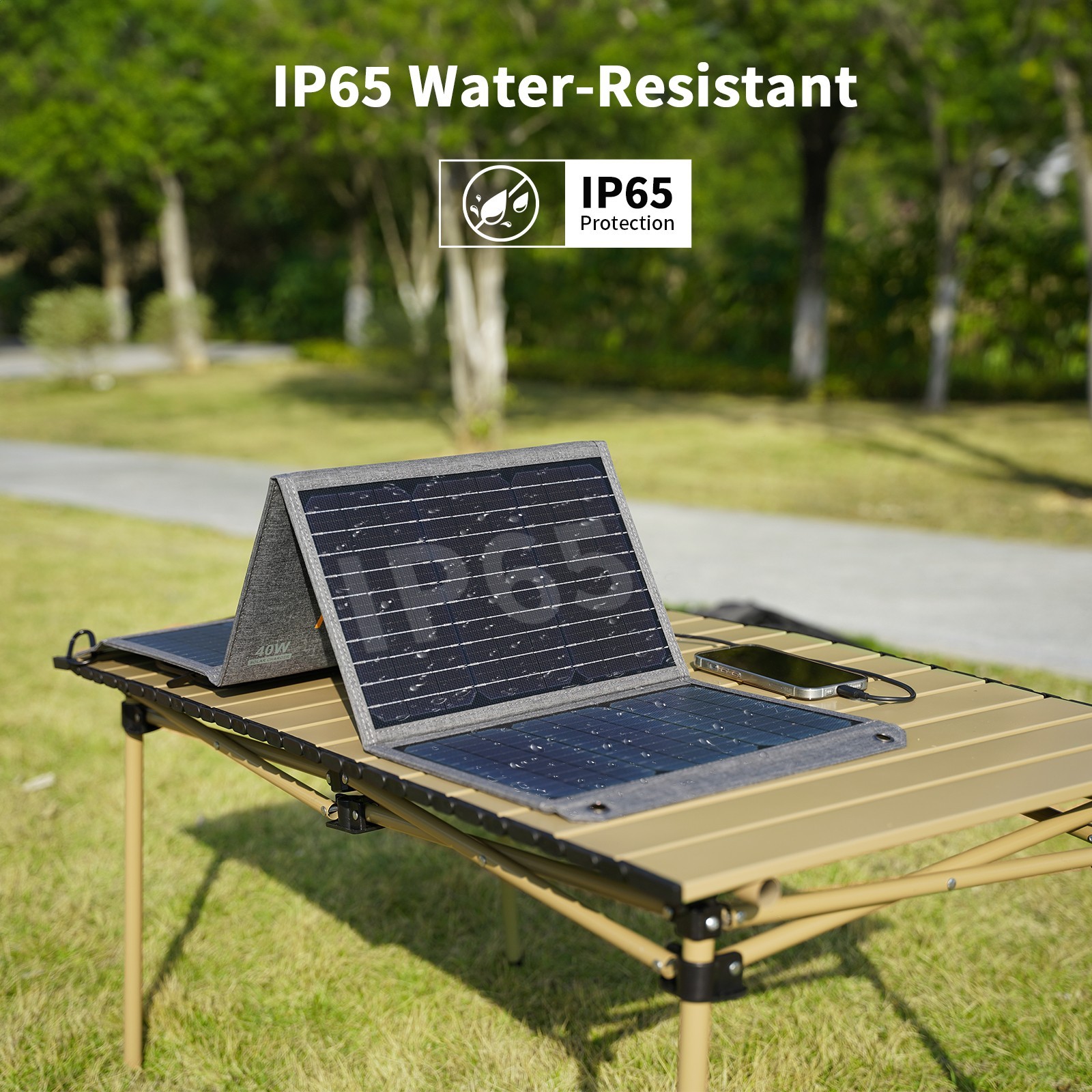 MHPOWOS 40W 80W 120W Portable Solar Panel Foldable USB Solar Charger for Camping