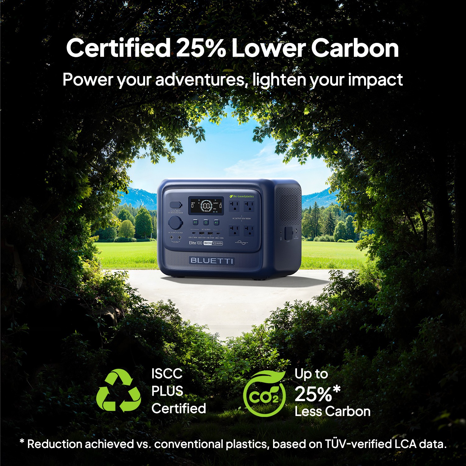 BLUETTI Elite 100 V2 Bio-based 1024Wh 1800W Portable Power Station for Outdoors