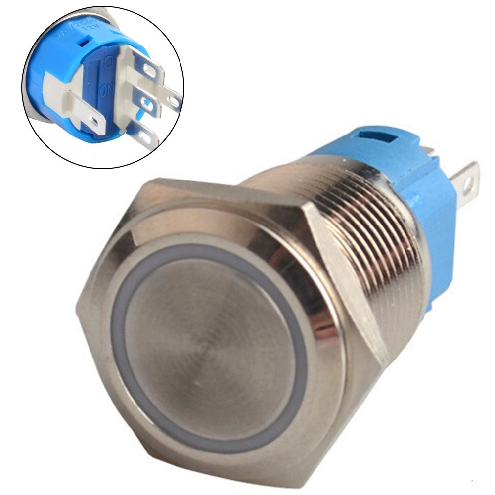 Water Splashes 19mm Power Switch Versatile Wiring Options Corrosion-Resistant