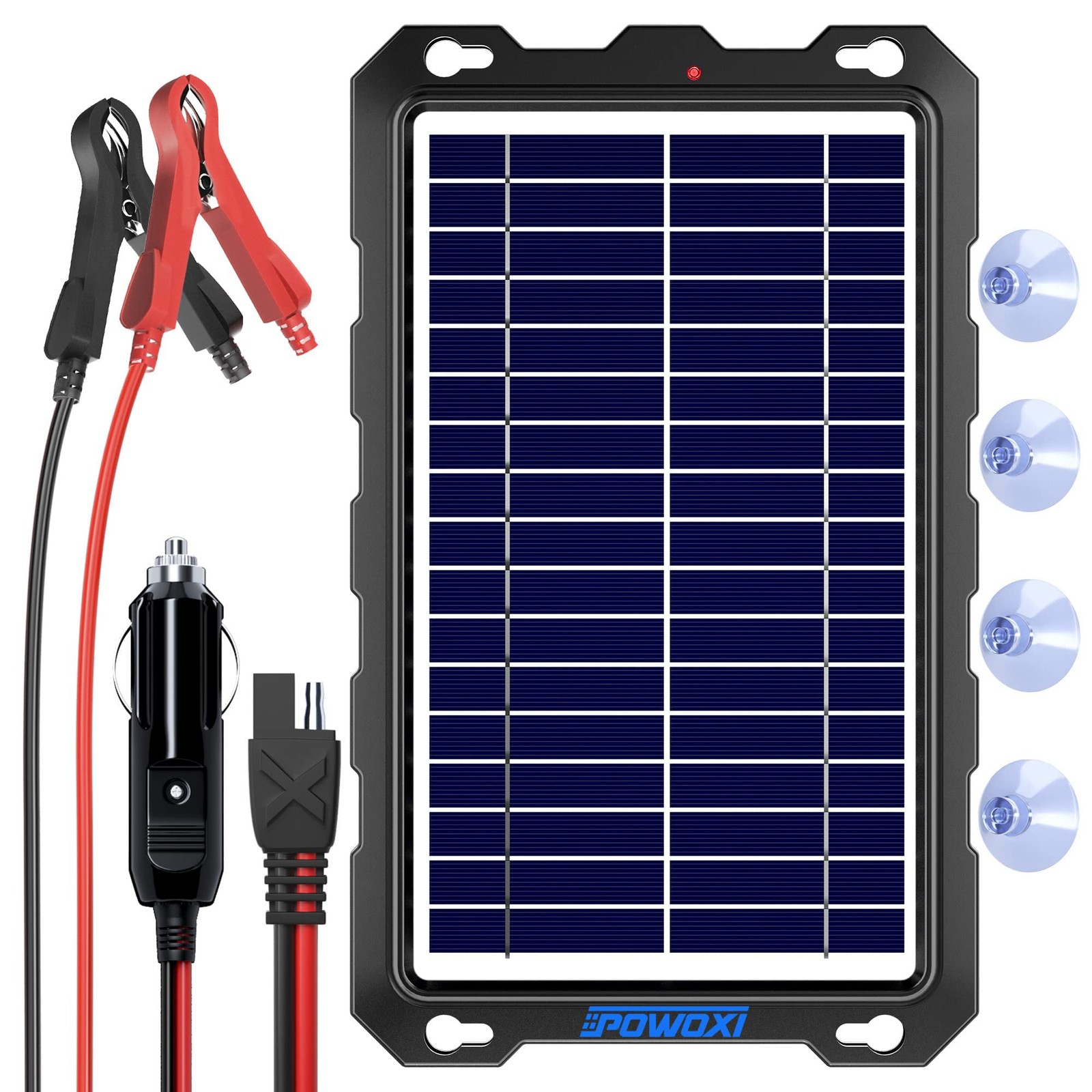 Upgraded 7.5W-Solar-Battery-Trickle-Charger-Maintainer-12V Portable Waterproo…