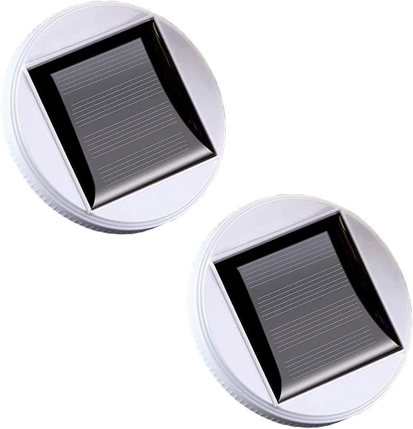 2 Pack Solar Panel Top Replacement for Table Lights, Color Changing Solar Mosaic