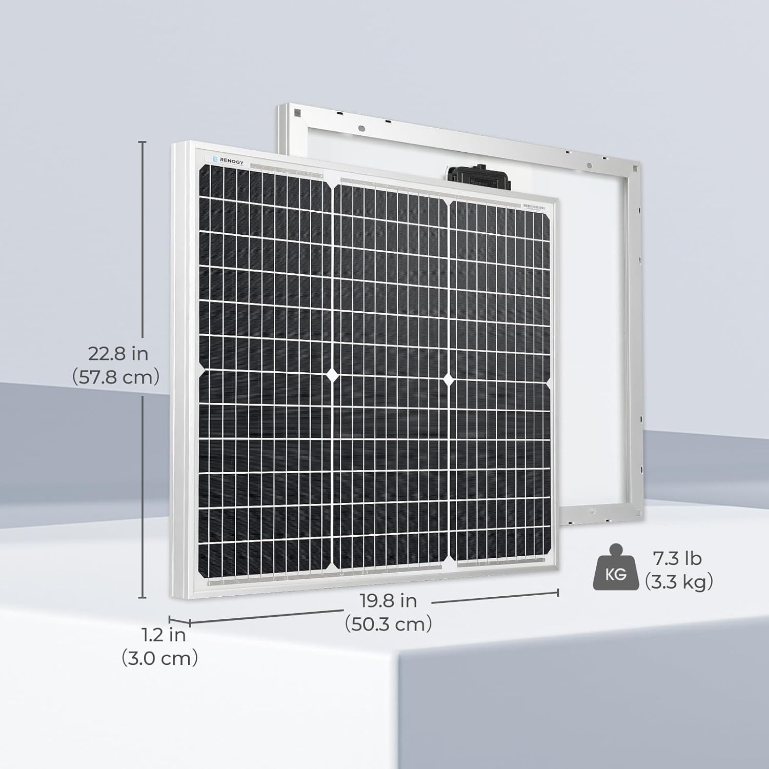 High-Performance 50W 12V Solar Panel Monocrystalline 22% EL Tested Off-Grid