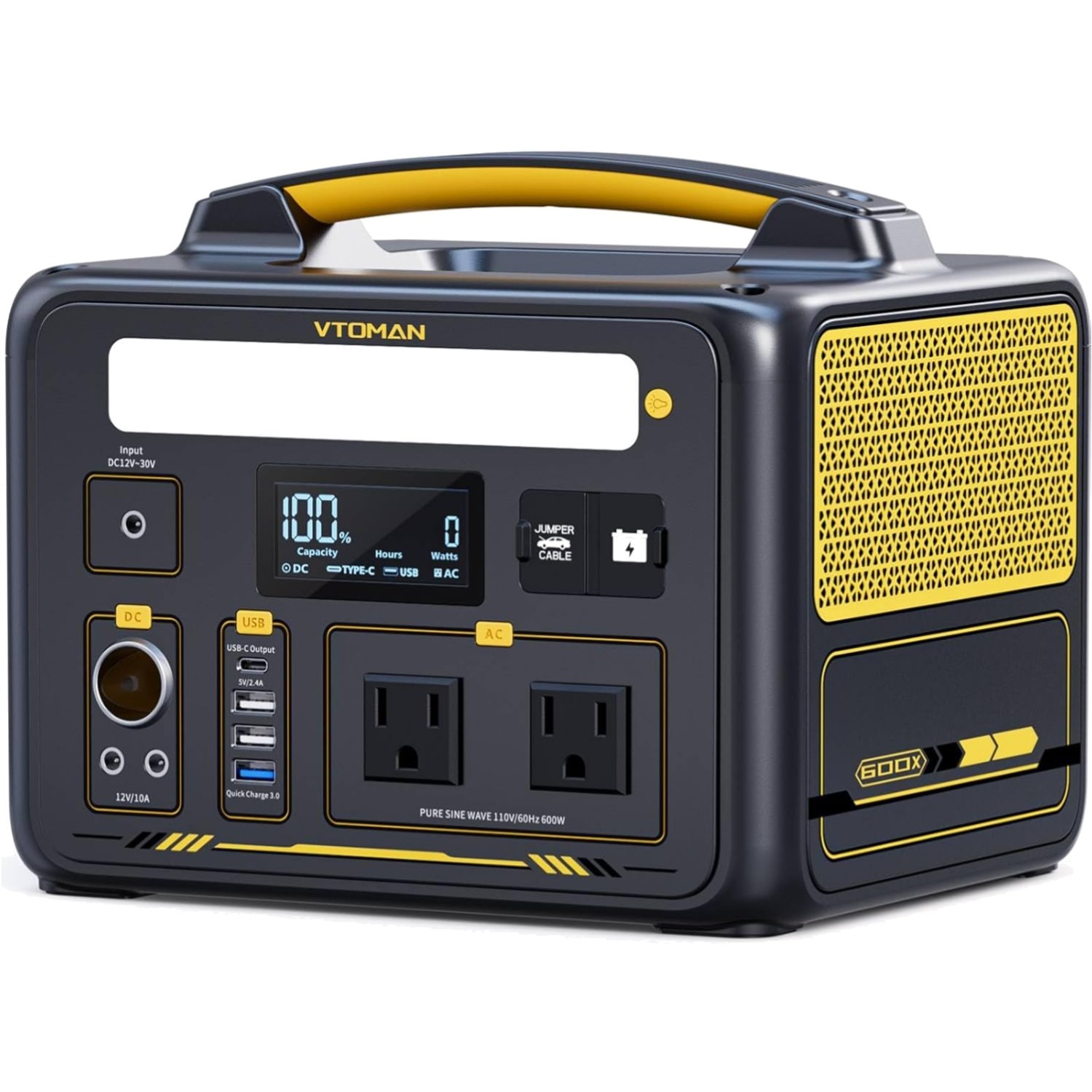 Portable Power Station 600W, 299Wh Solar Generator LiFePO4 Battery Power Stat…