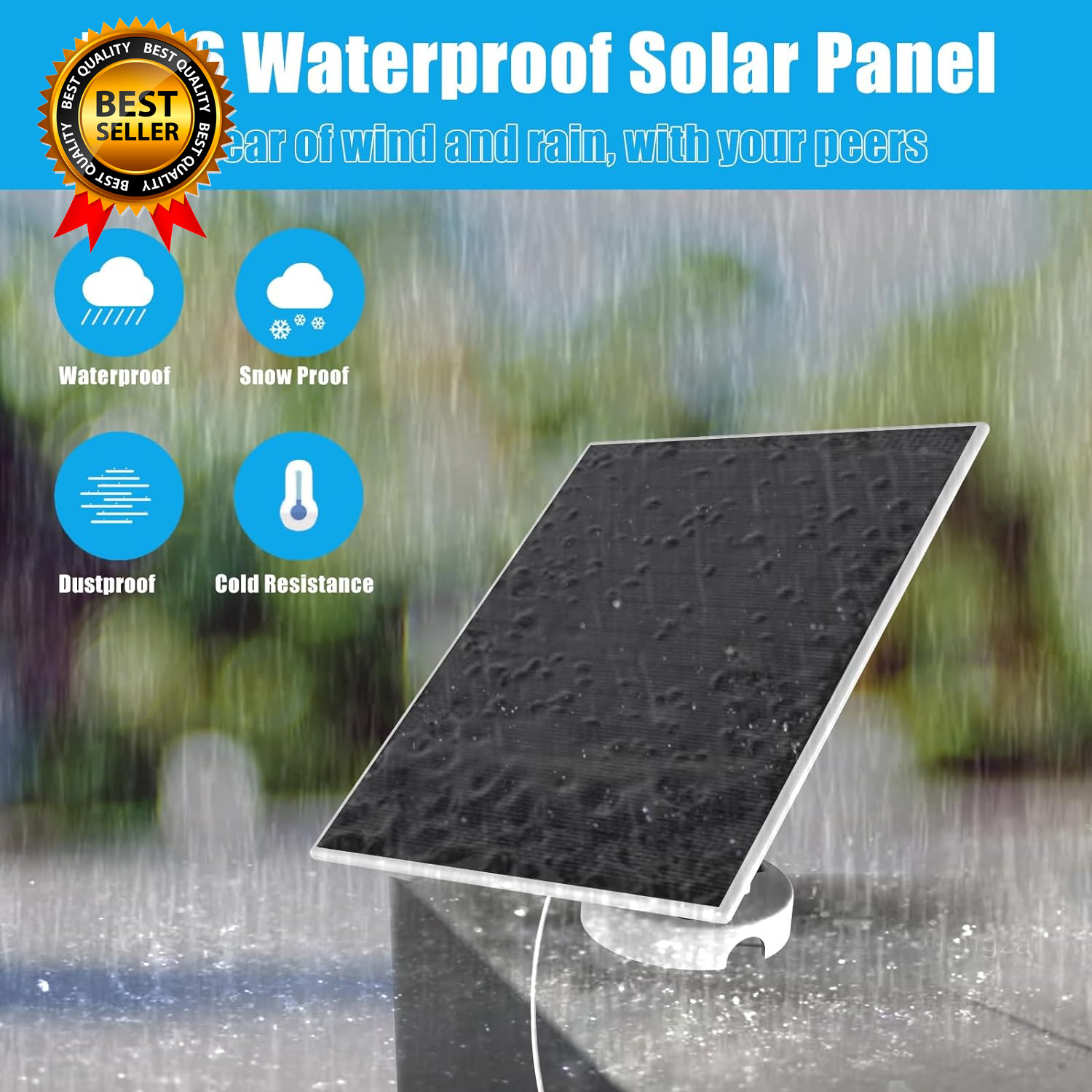 6W Solar Panel Compatible with Google Nest Camera Outdoor & Indoor