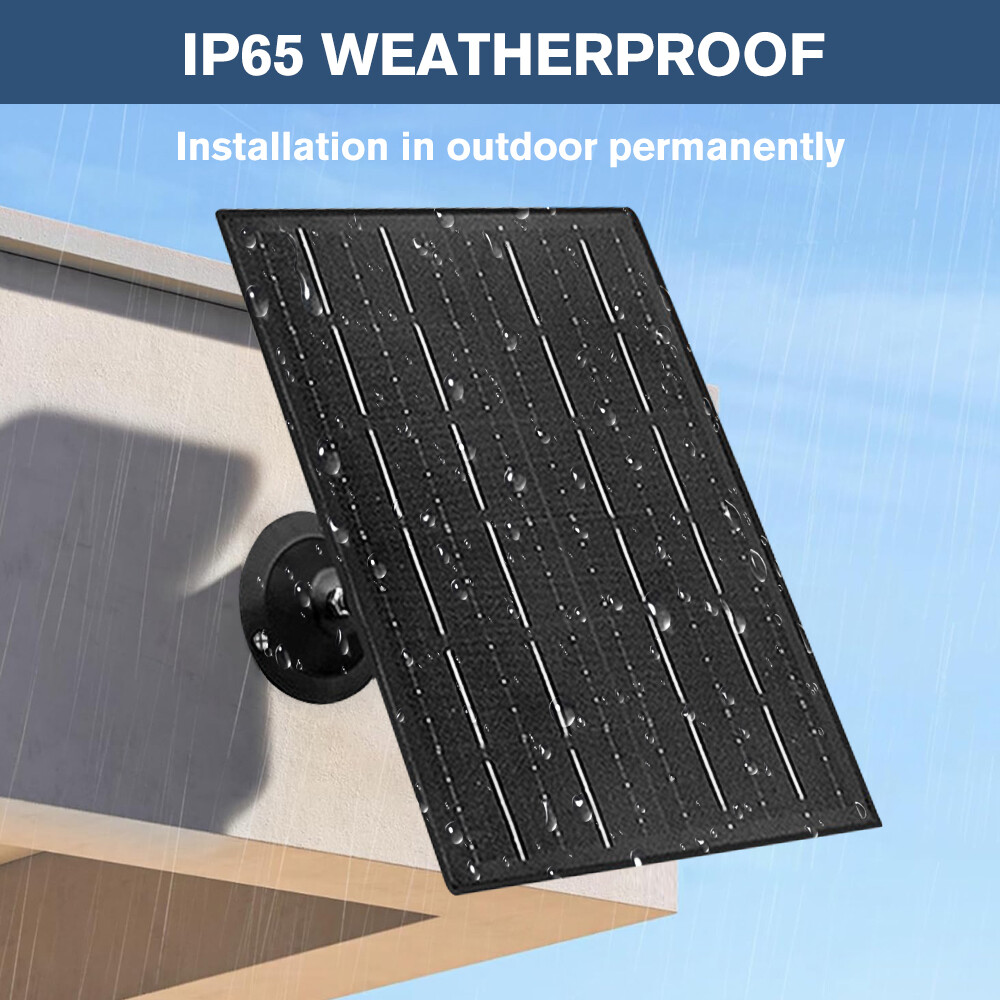 30W Portable 5V Solar Panel For Camera Surveillance Battery WithType-C Output