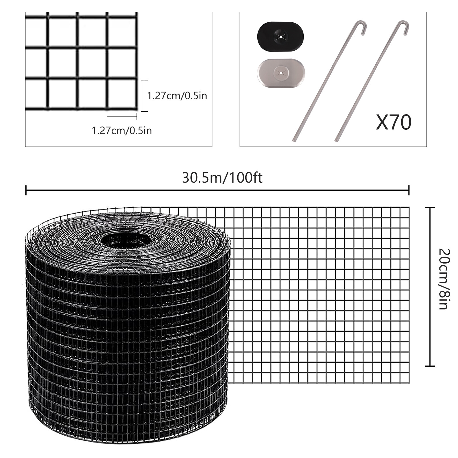 100ft Solar Panel Wire Mesh Roll & clip kit – Pigeon Bird Proofing Guard kit new