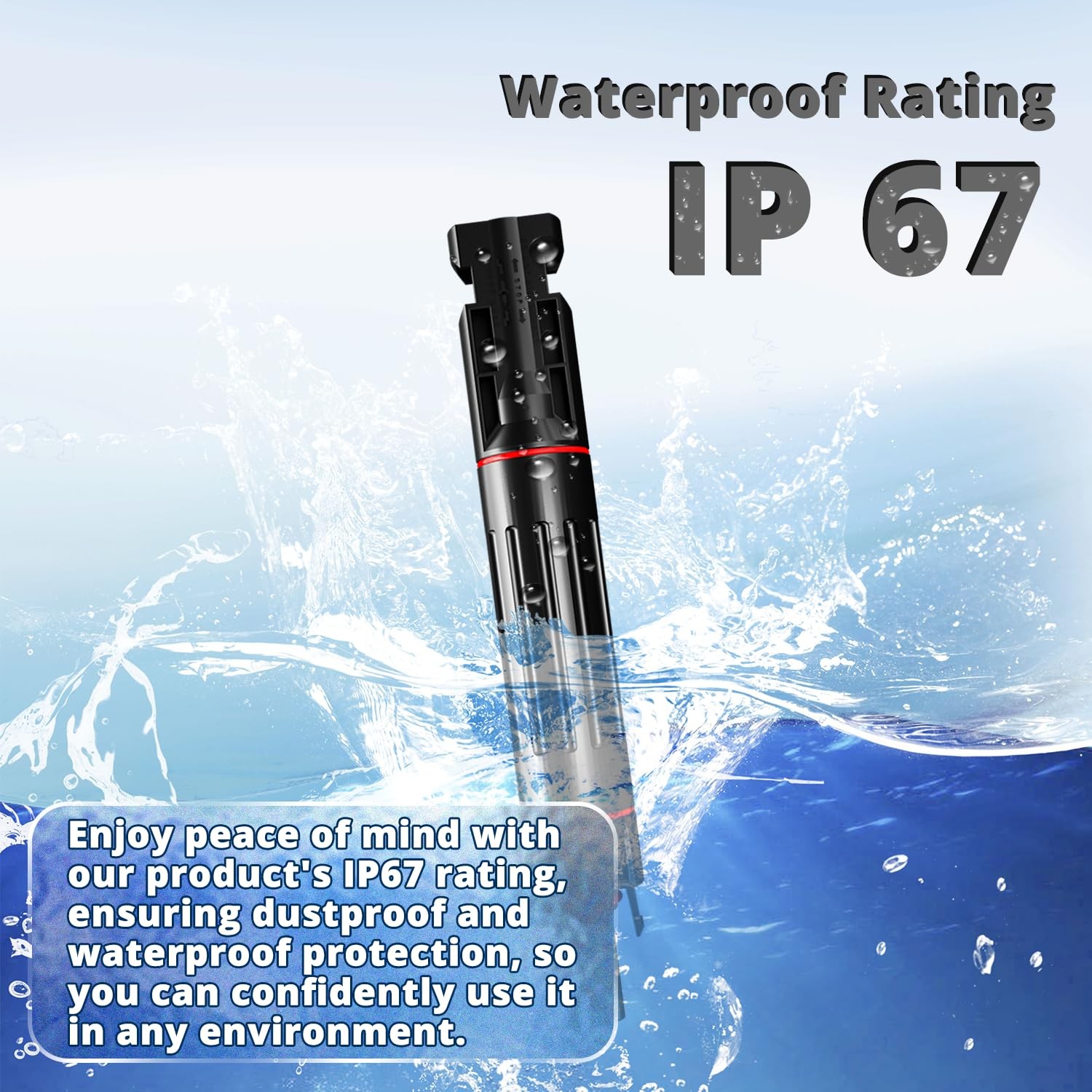 Waterproof in-Line Fuse Solar Panel Holder 10A 1000V Panel String Fuse Connector