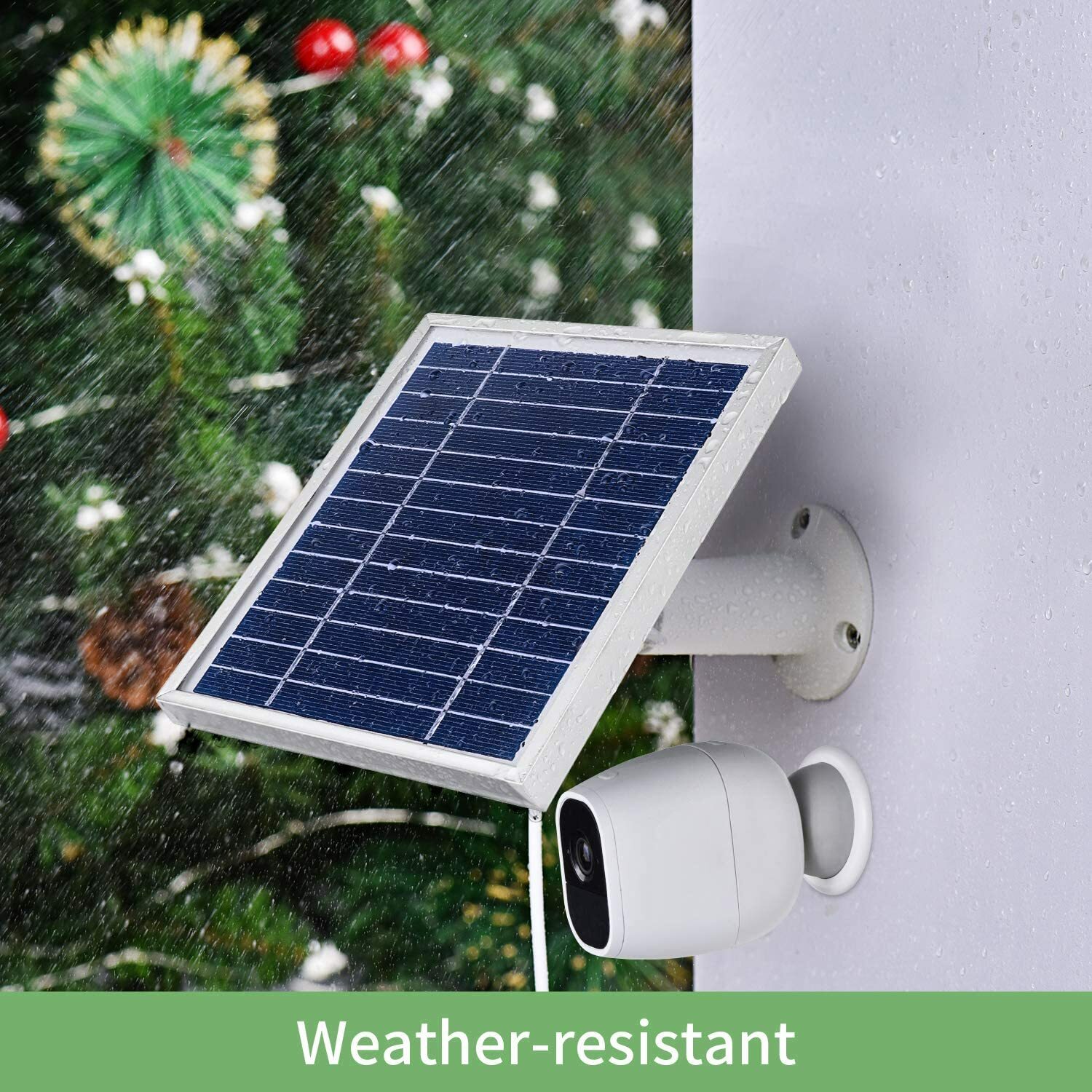 Solar Panel Kit Work for Arlo Pro/Arlo Pro2 Camera Adjustable Mount Silver 3pcs