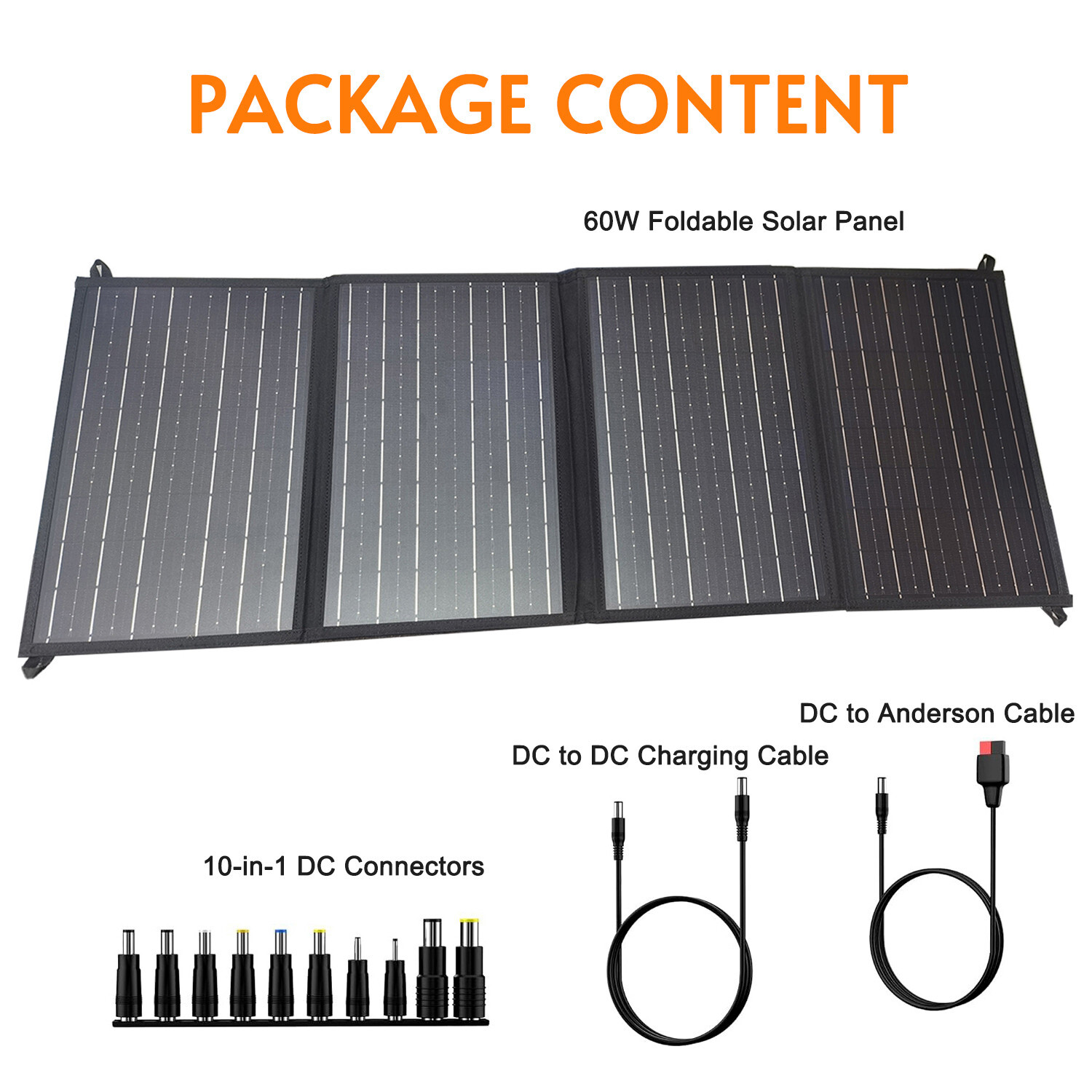 Portable Solar Panel 60W For Power Station Phone Outdoor Camping Trip Charging