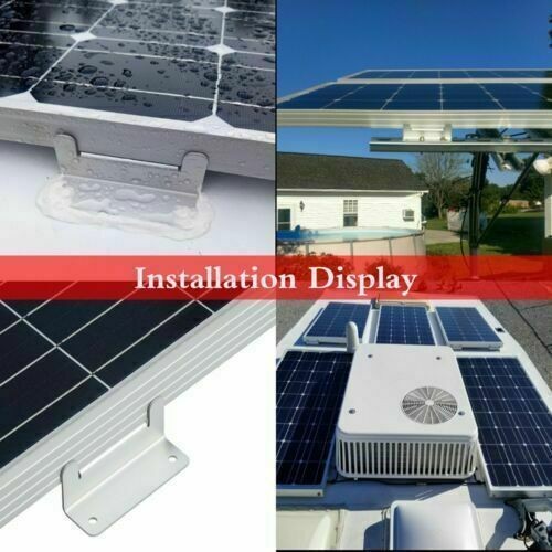16X SOLAR PANEL Z BRACKET MOUNT MOUNTING SET RV BOAT FLAT ROOF WALL ALUMINIUM US