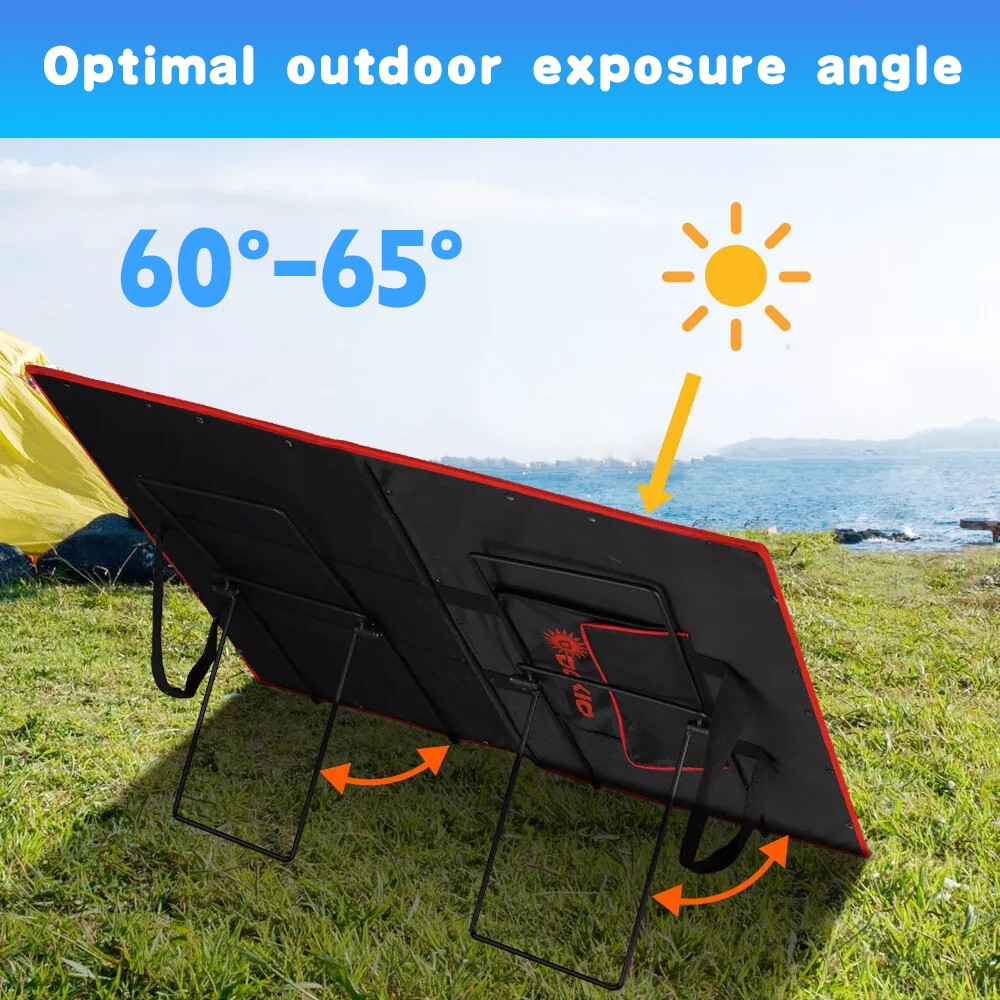 2PCS Foldable Solar Panel Mounting Bracket Carbon Steel Adjustment For Home RV