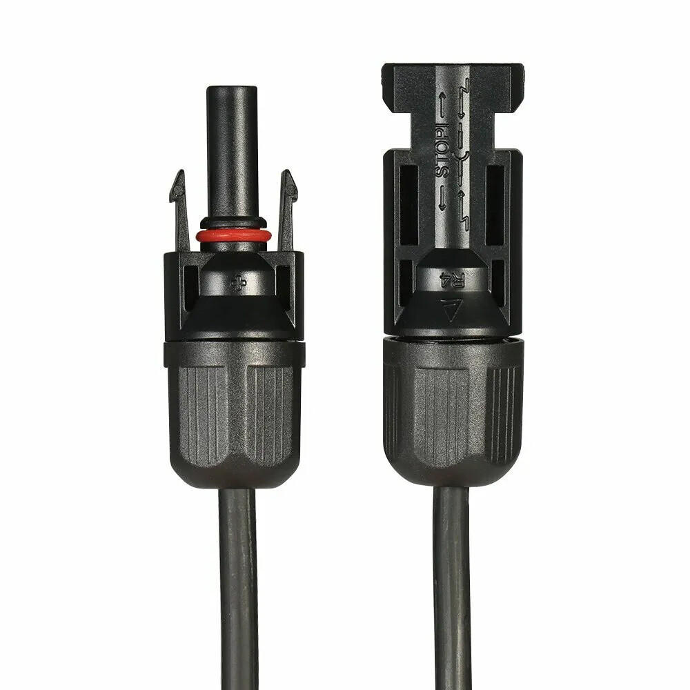 10 AWG Solar Panel Extension Cable PV Wire Solar Connectors Pair Black Red 6mm²