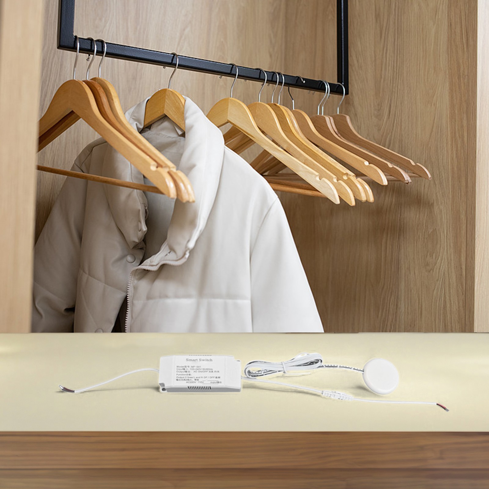 Dimmable Wood Touch Sensor Switch Compatible with 110V and 220V Systems