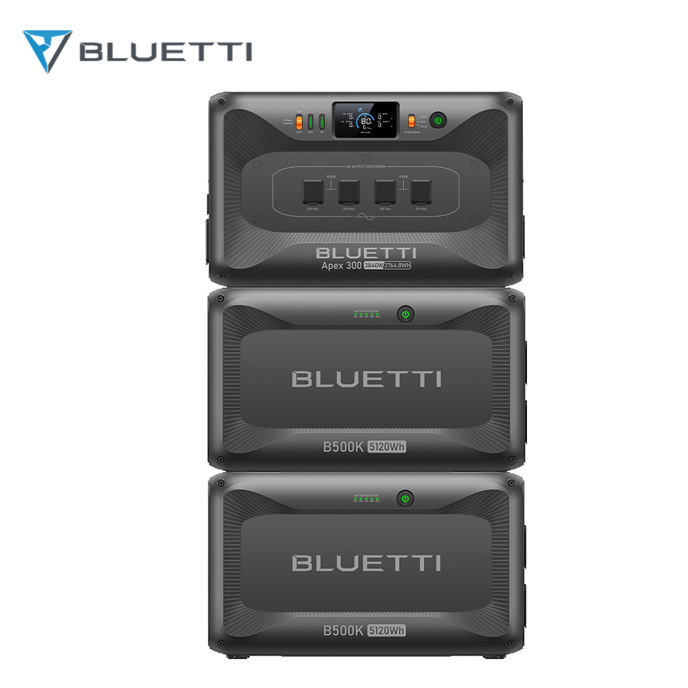BLUETTI Apex 300 3840W 13KWh Portable Power Station with 2*B500K Extra Battery