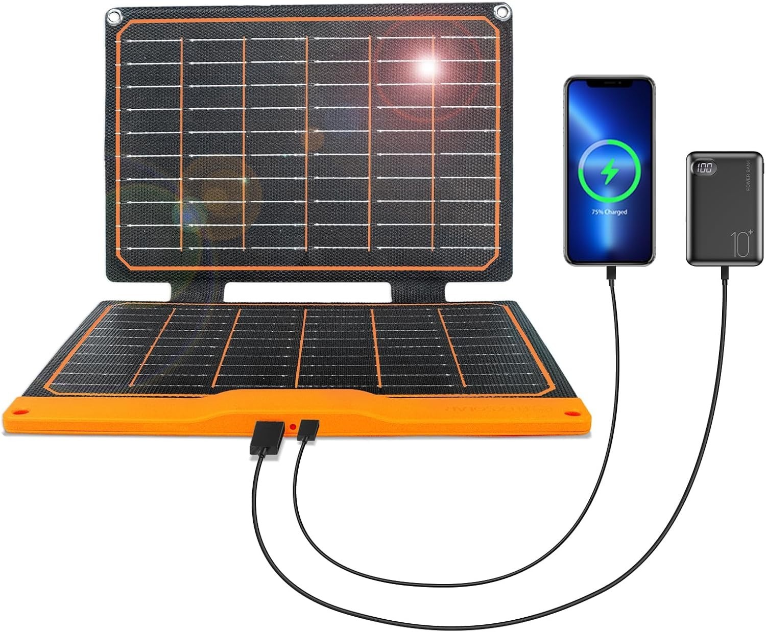 20W High Conversion Solar Panel with Dual USB Outputs for Smart Devices