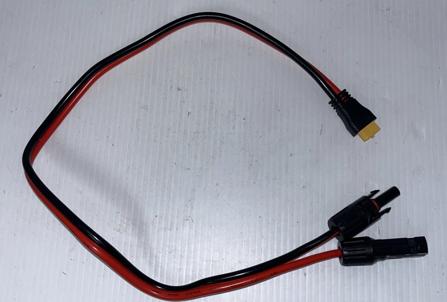 XT60 Female to Solar Connector Solar Panel Extension Charging Cable 12 AWG 2FT