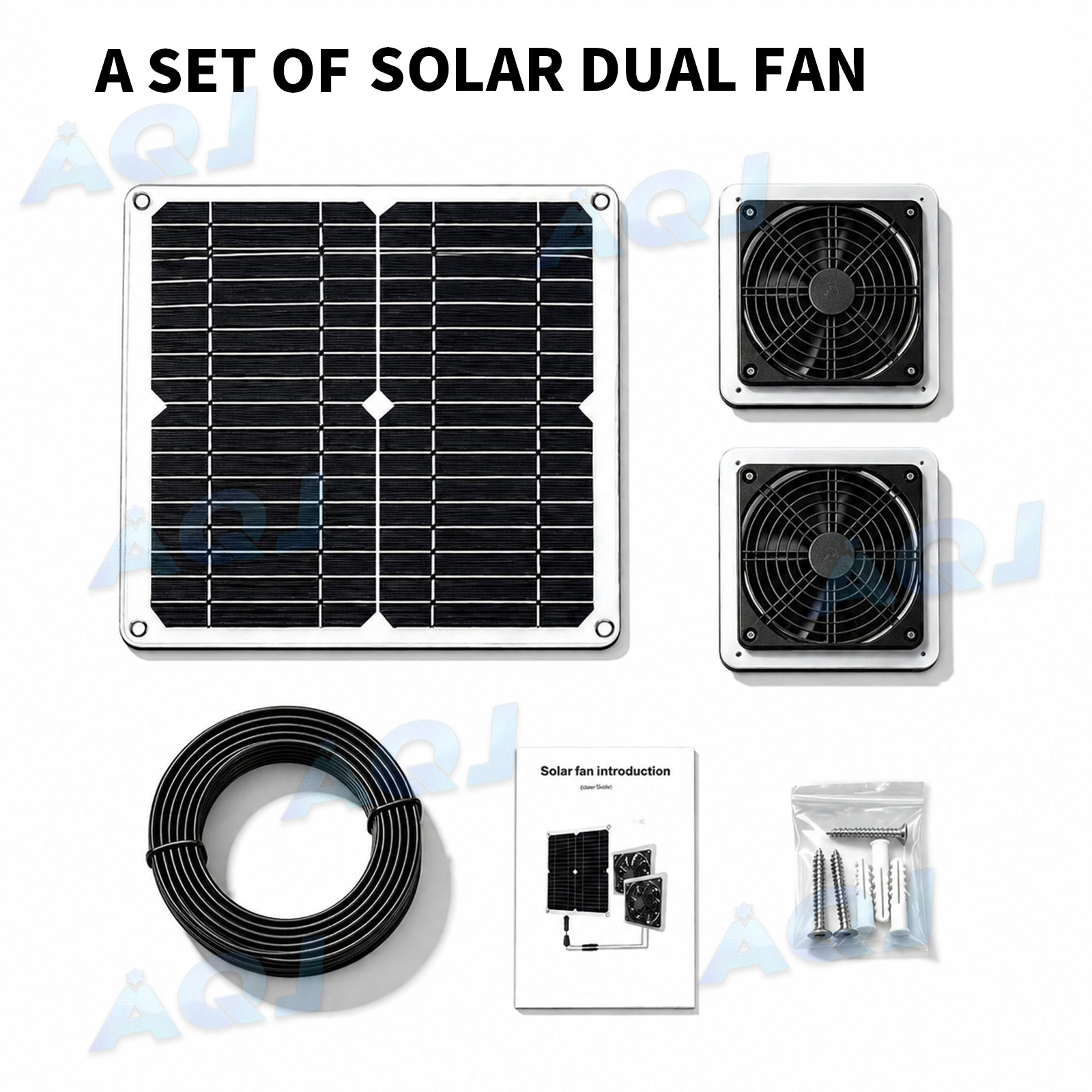 High-efficiency Monocrystalline Silicon Fan kit, with Dual IP57 Waterproof Fans