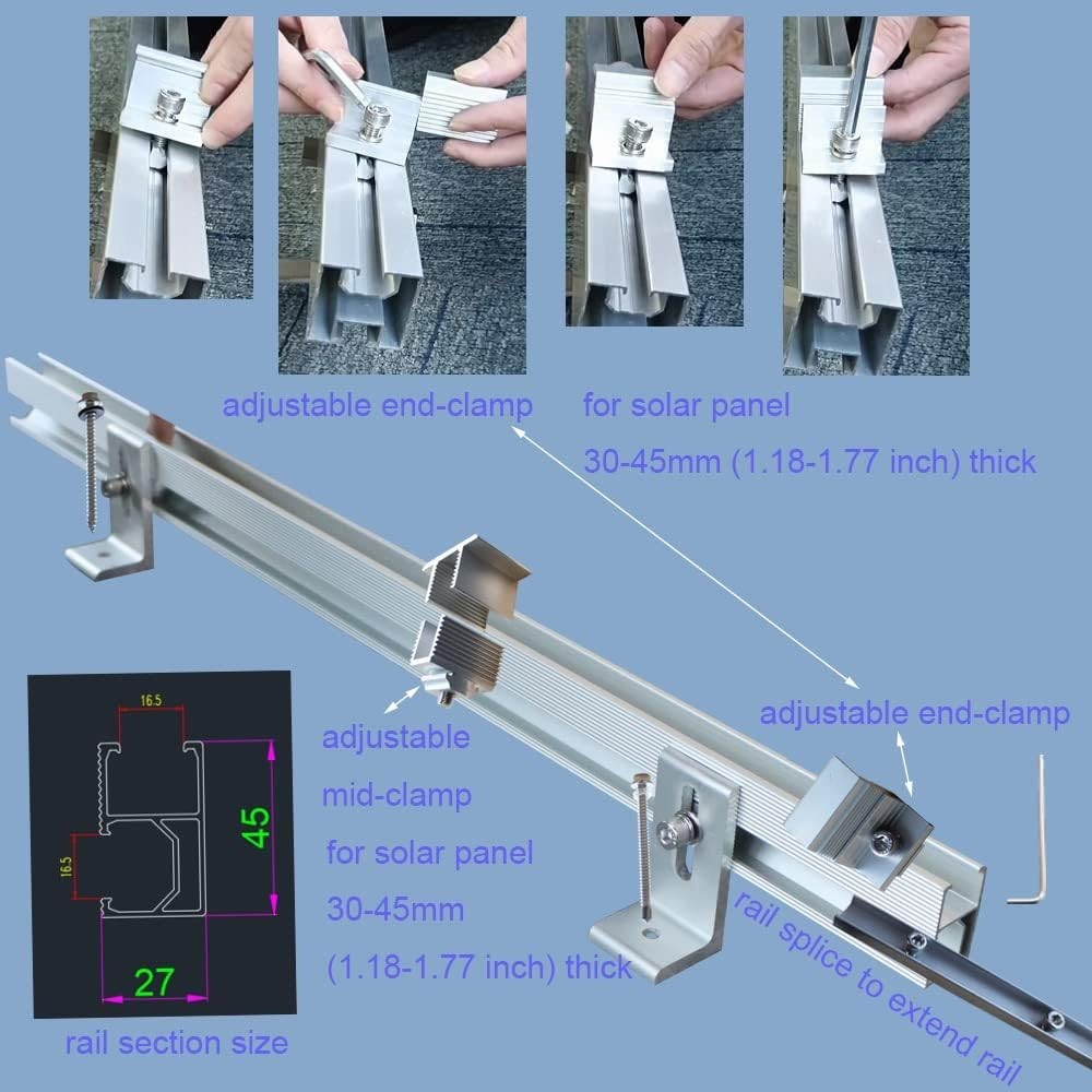 Weather-Resistant Solar Panel Mounting Kit for Tin Roofs–//