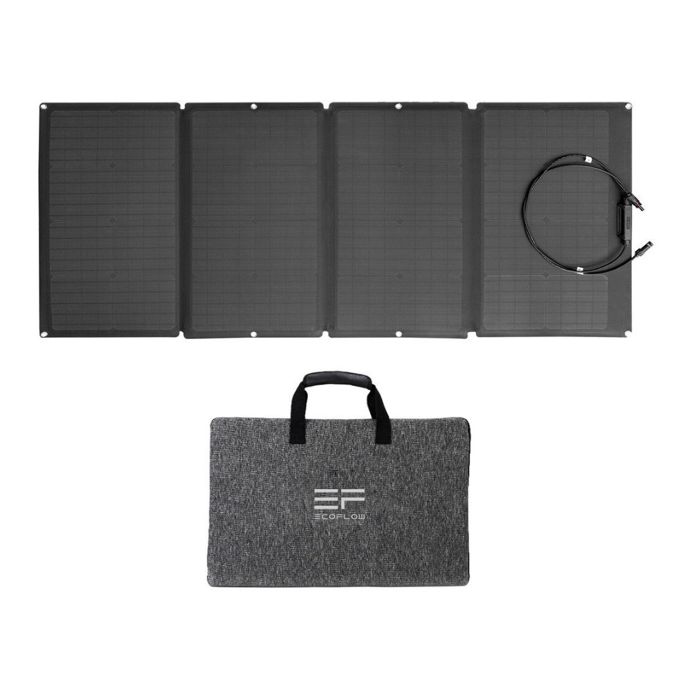 EcoFlow Foldable 160W Solar Panel Kickstand Carrying Case (Black) POWERFUL