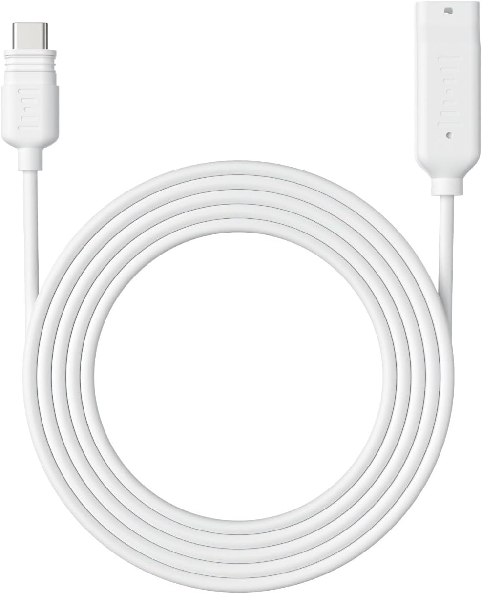 Solar Panel Extension Cable 4.5M White Type C Port for 6W Solar Panel