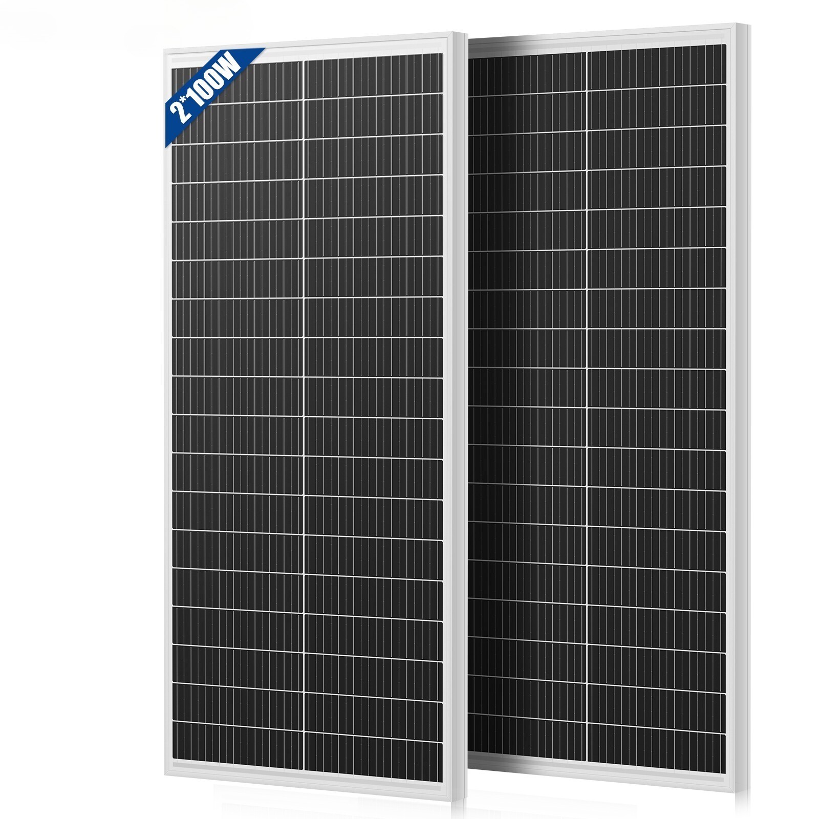 200W Mono Solar Panel 18BB N-Type Cell PV RV Boat Home Power Off Grid (2*100W)